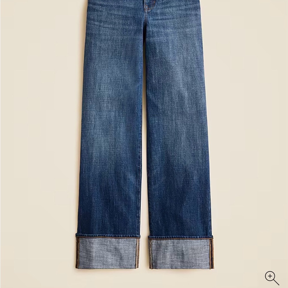 NWT JCrew cuffed wide leg jeans